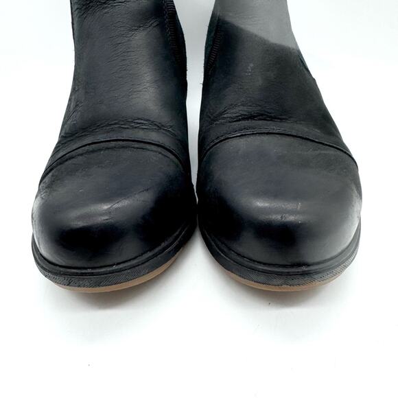 Sorel Evie Pull-On Wedge Bootie Black Leather/Suede Size 9.5 Outdoor Gorpcore - Picture 6 of 12